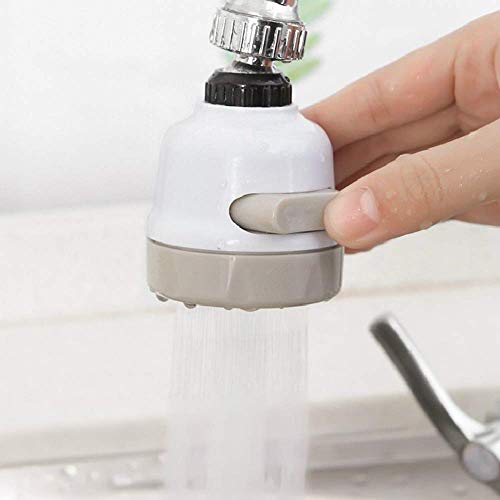 360° Rotatable Faucet Sprayer, 2pcs ABS Kitchen Saving Tap Head Movable Kitchen Sink Faucet Water Spray Three Gear Adjustable