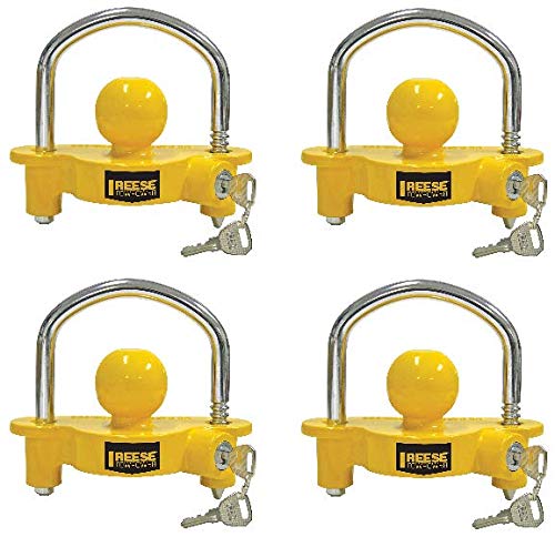 Reese Towpower 72783 Universal Coupler Lock, Adjustable Storage Security, Heavy-Duty Steel (4)