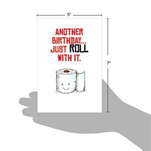 The Best Card Company - 1 Pun Birthday Card Funny - Hilarious Bday Puns, Notecard with Envelope - Birthday Puns - Roll C6119CBDG