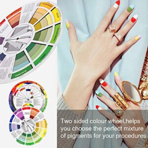 JimKing Creative Color Wheel, Paint Mixing Learning Guide Art Class Teaching Tool for Makeup Blending Board Chart Color Mixed Guide Mix Colours (9.25inch)