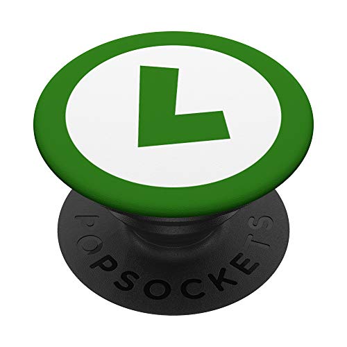 Super Green Letter "L" Video Game Icon Logo PopSockets PopGrip: Swappable Grip for Phones & Tablets