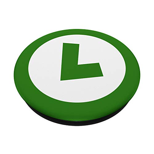 Super Green Letter "L" Video Game Icon Logo PopSockets PopGrip: Swappable Grip for Phones & Tablets