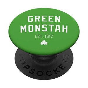 boston green monstah est 1912 popsockets popgrip: swappable grip for phones & tablets