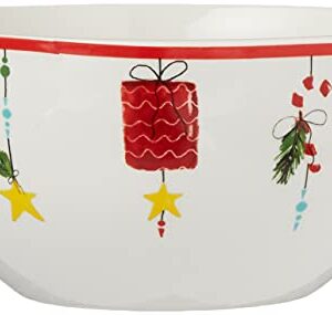 American Atelier Holiday Dinnerware Set – 16-Piece Christmas-Themed Stoneware Dinner Party Collection w/ 4 Dinner Plates, 4 Salad Plates, 4 Bowls & 4 Mugs – Unique Gift Idea for Christmas or Birthday