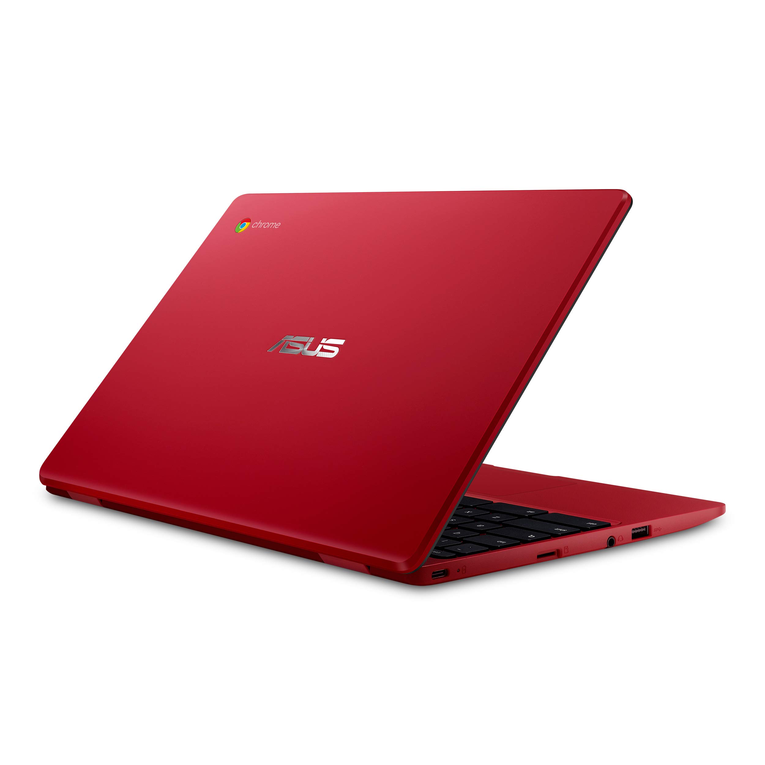 ASUS Chromebook C223 11.6" HD Chromebook Laptop, Intel Dual-Core Celeron N3350 Processor (up to 2.4GHz), 4GB RAM, 32GB eMMC Storage, Premium Design, Red, C223NA-DH02-RD