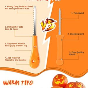 Greatever Halloween Pumpkin Carving Kit,Professional and Heavy Duty Stainless Steel Tools,Pumpkin Carving Set with Carrying Case(7pcs)