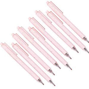 RIANCY 12 PCS Retractable Gel Pens Set with Black Ink - Best Pens for Smooth Writing & Comfortable Grip - Cute Pink Pens for Journaling - Great for School, Office, or Personal Use