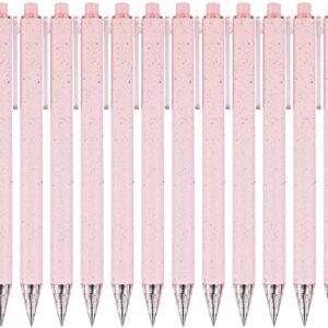 RIANCY 12 PCS Retractable Gel Pens Set with Black Ink - Best Pens for Smooth Writing & Comfortable Grip - Cute Pink Pens for Journaling - Great for School, Office, or Personal Use