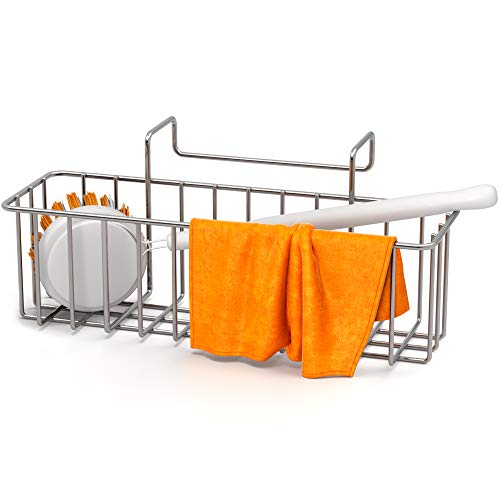 GOOD TO GOOD Sponge Holder Sink Caddy - Kitchen Sink Organizer for Sponges, Liquid Soap, Scrubber, Brush and Other Dishwashing Accessories - for Divider Only 3.5 > 4 cm / 1.38 > 1.57 inches