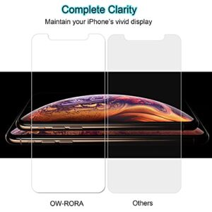 OWRORA Screen Protector For iPhone XR, iPhone 11, 2.5D Edge Tempered Glass Anti-Scratch Case Friendly Siania Retail Package for iPhone XR/11 6.1“-3 Pack