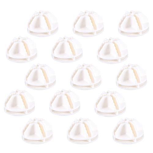 OUNONA 20 Pcs Small Grid Cube Connector Plastic Connectors for Wire Cube Storage Shelving (White)