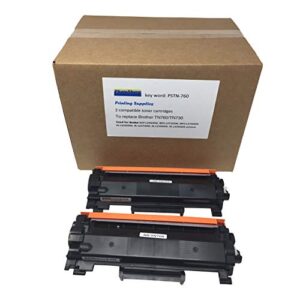 2 compatible hl-l2350dw tn-760/730 black ink toner cartridge replacement for high yield brother tn760/tn730 compatible for hl-12350dw all in one multi-function laser printer/copier