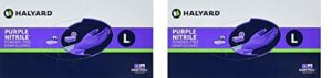 haylard health purple nitrile exam gloves, large, 100 count (2-(pack))