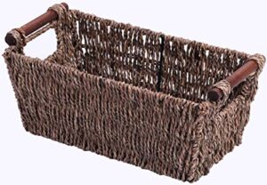 vintiquewise seagrass counter-top basket great for folded paper towel