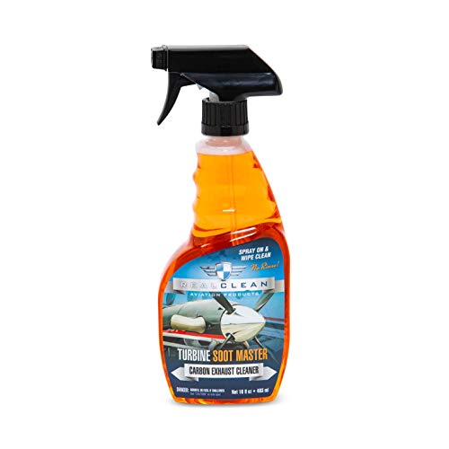 RealClean Aviation Degreaser/Carbon Soot Remover for aircraft/Aircraft Detailing Supplies/Turbine Soot Master Created by Professional Aircraft Detailers- 16 oz Spray Bottle