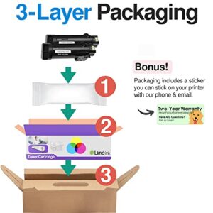 Limeink 2 Black Compatible Replacement Cartridges for Dell H625cdw H825cdw S2825cdn High Yield Laser Toner Cartridges for Smart Color Printers H625 H825 s2825 Ink