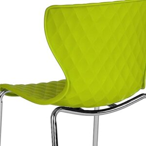 Flash Furniture 4 Pack Lowell Contemporary Design Citrus Green Plastic Stack Chair