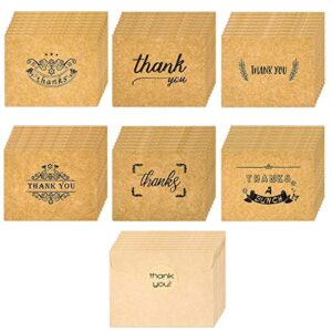 awpeye 2.7 x 3.5inch thank you cards 48 pack, with envelopes and thank you stickers for baby shower, bridal wedding, business, christmas