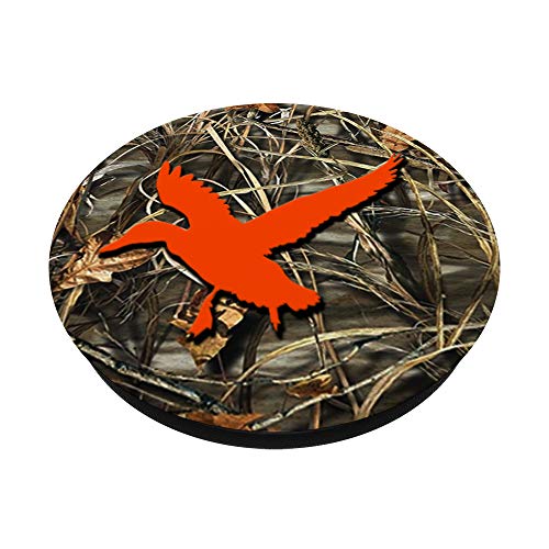 Duck Hunting Orange Brown Camouflage Camo Background PopSockets PopGrip: Swappable Grip for Phones & Tablets