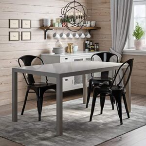 novogratz memphis rectangular dining table, gray