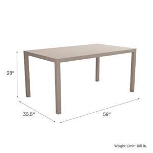 Novogratz Memphis Rectangular Dining Table, Gray