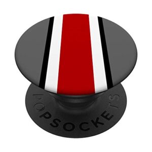 ohio, home state pride, red and gray striped popsockets popgrip: swappable grip for phones & tablets
