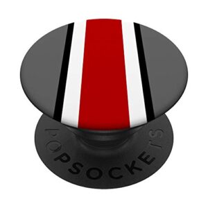 Ohio, Home State Pride, Red and Gray Striped PopSockets PopGrip: Swappable Grip for Phones & Tablets