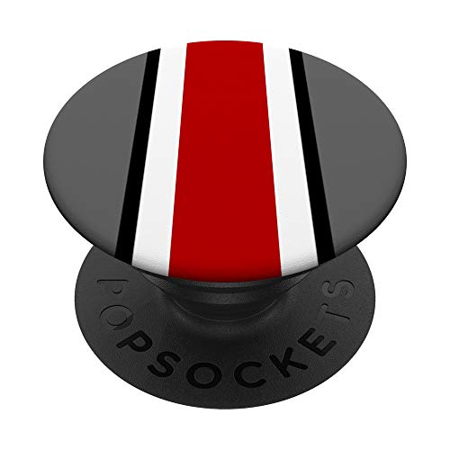 Ohio, Home State Pride, Red and Gray Striped PopSockets PopGrip: Swappable Grip for Phones & Tablets