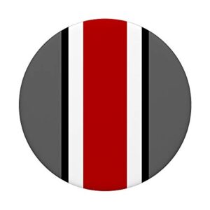 Ohio, Home State Pride, Red and Gray Striped PopSockets PopGrip: Swappable Grip for Phones & Tablets