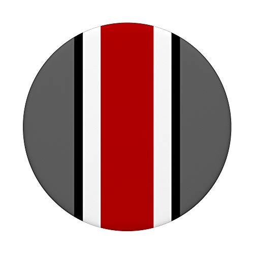 Ohio, Home State Pride, Red and Gray Striped PopSockets PopGrip: Swappable Grip for Phones & Tablets