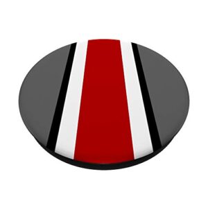 Ohio, Home State Pride, Red and Gray Striped PopSockets PopGrip: Swappable Grip for Phones & Tablets