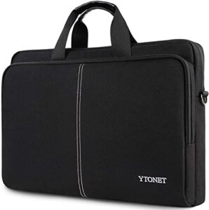 laptop case 17 inch, laptop carrying case slim laptop bag for men women, lightweight 17.3 inch laptop case fit 17.3 17 15.6 inch laptops for college school office business travel, black