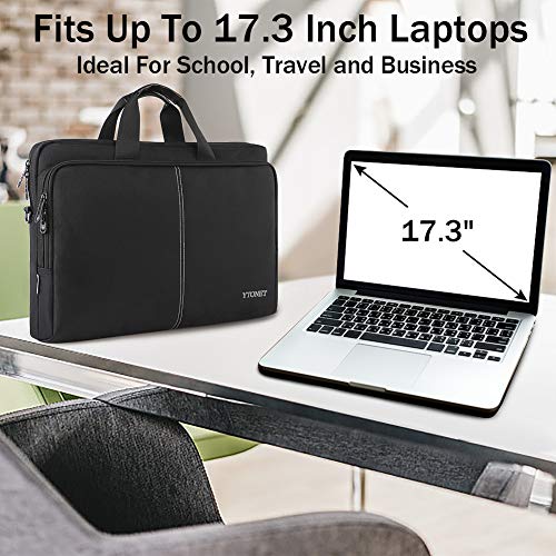 Laptop Case 17 Inch, Laptop Carrying Case Slim Laptop Bag for Men Women, Lightweight 17.3 Inch Laptop Case Fit 17.3 17 15.6 Inch Laptops for College School Office Business Travel, Black