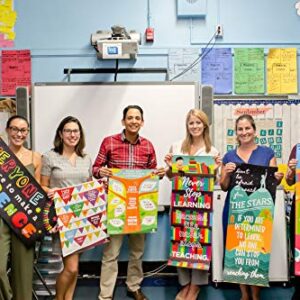 Sproutbrite Classroom Banner and Posters for Decorations - Educational, Motivational and Inspirational Growth Mindset for Teacher and Students