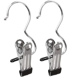 starvast 20 pcs laundry hooks boot hanger hold clips, portable stainless steel boot hangers hanging clothes pins for closet travel home