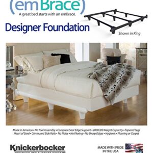 Knickerbocker Embrace Designer Foundation - Full Size - Black Bed Frame - Heavy Duty