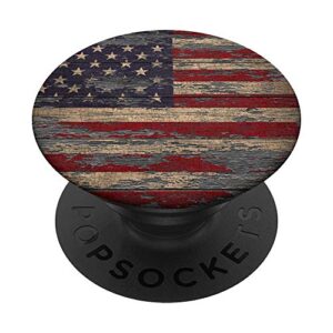 american flag weathered popsockets popgrip: swappable grip for phones & tablets