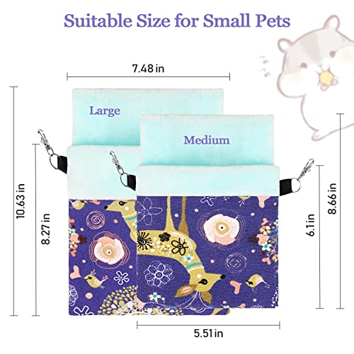 Loghot Cotton Small Pet Hanging Bed Sleep Pouch Comfortable Warm Pet Sleep Bag for Small Animals (Large)