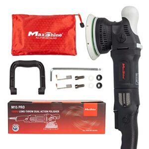 maxshine m15 pro series ii dual action polisher with powerful 1000w motor for car detailing, variable 6 speed dial