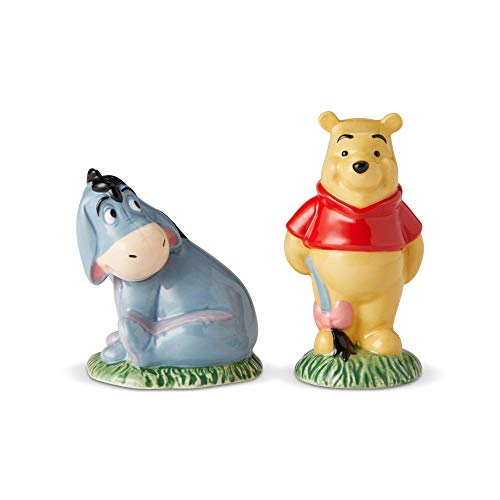 Enesco Disney Ceramics Winnie The Pooh and Eeyore Salt and Pepper Shakers, 3.6 Inch, Multicolor