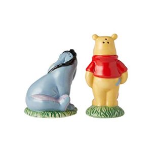 Enesco Disney Ceramics Winnie The Pooh and Eeyore Salt and Pepper Shakers, 3.6 Inch, Multicolor