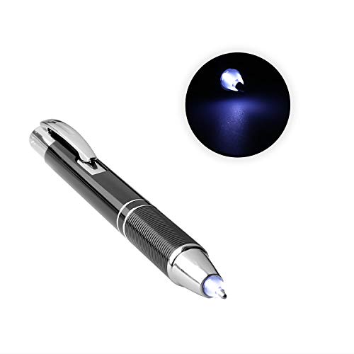 Yacig Pen with Light, Light Up Ballpoint Pen, Bright Lighted Pens for Writing in the Dark Led Light Flashlight Nurses Pen with Light Tip 3 Pack Penlight-White Light
