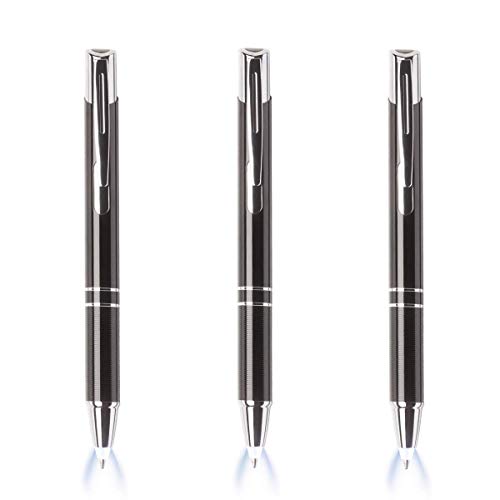 Yacig Pen with Light, Light Up Ballpoint Pen, Bright Lighted Pens for Writing in the Dark Led Light Flashlight Nurses Pen with Light Tip 3 Pack Penlight-White Light