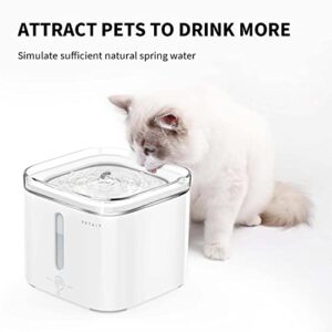 PETKIT Dog Cat Water Fountain,Automatic Pet Water Fountain with Anti-Dry Burning Pump, Smart/Normal Modes, Water Level Window, Ultra-Quiet, Quadruple Filtration Dog Water Dispenser -2L