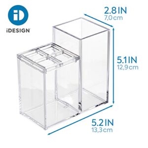 iDesign Clarity Wall Mount Nail Polish Storage Rack with 3 Shelves for Bathroom, Closet, Bedroom, Set of 1, Vanity Organizer