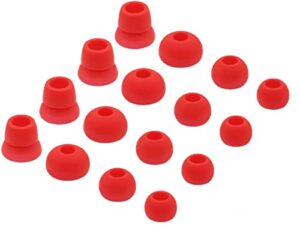 bllq red replacement silicone ear tips earbuds buds for powerbeats 3 wireless beats by dre headphones, eartips 16pcs 8 pairs 4 size options for powerbeats3 red pbr16