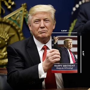 TALKING & DANCING Trump Birthday Card – Trump Dances When Card is Opened - Trump’s REAL Voice - Donald Trump Gifts for Men - Trump 2024 - Trump Stuff - Funny Birthday Card, Happy Birthday Card for Him