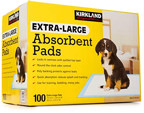 Kirkland Signature Extra-Large Leak-Proof/Absorbent Pet Dog Pee Pads - 100 Count