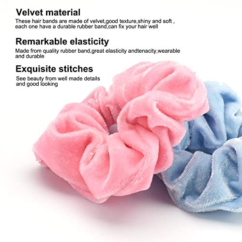 12 Pcs Hair Scrunchies Velvet Elastic Hair Bands Scrunchy Hair Ties Ropes Scrunchie for Women or Girls Hair Accessories