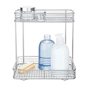 idesign vienna 2-tier rectangular cosmetics and toiletry storage, bathroom, countertop, desk, set of 1, vanity shelf